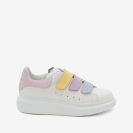 Alexander Mcqueen Oversized Triple Strap Sneakers Unisex Calf Leather White/Pink