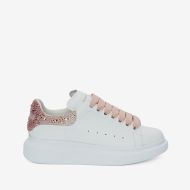 Alexander Mcqueen Oversized Sneakers Unisex Calf Leather with Degrade Crystal White/Brown
