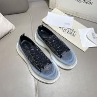 Alexander Mcqueen Tread Slick Sneakers Unisex Mesh And Transparent Rubber Black