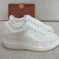 Alexander Mcqueen Oversized Sneakers Unisex Calf Leather with Leather Heel White