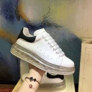 Alexander Mcqueen Oversized Sneakers Unisex Calf Leather with Transparent Sloe White/Black