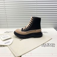 Alexander Mcqueen Tread Slick Boots Women Canvas Black