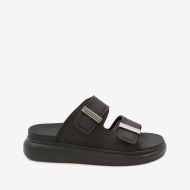 Alexander Mcqueen Hybrid Slides Women Rubber with Bar Slides Black