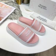 Alexander Mcqueen Pool Slides Women Rubber Pink