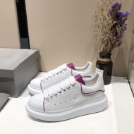 Alexander Mcqueen Oversized Sneakers Unisex Calf Leather with Contrast Piping White