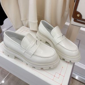 Alexander Mcqueen Wander Loafers Women Shiny Calfskin White