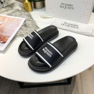 Alexander Mcqueen Pool Slides Unisex Rubber Black